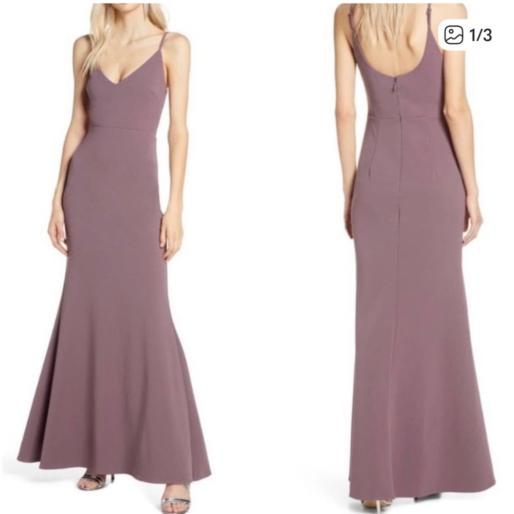 NWT Lulus Mermaid Maxi Dress With Scoop Back Color Dusty Purple Size S